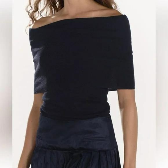 ZARA OFF SHOULDER KNIT TOP - Picture 1 of 4